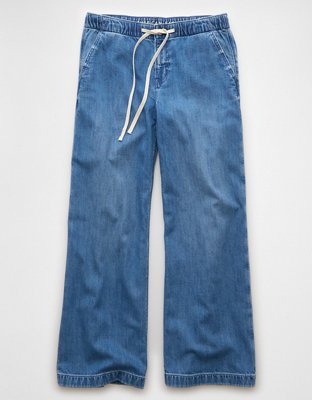 AE Stretch Low-Rise Ultra Wide-Leg Pull-On Jean