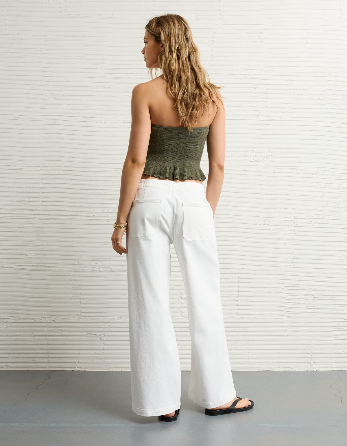 AE Stretch Low-Rise Ultra Wide-Leg Pull-On Jean - image 2