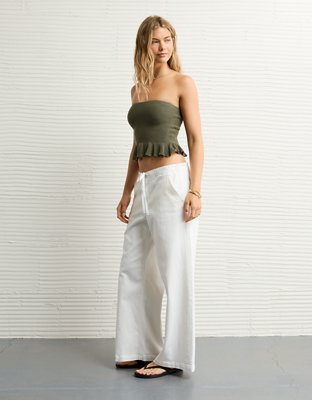 AE Stretch Low-Rise Ultra Wide-Leg Pull-On Jean