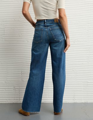 AE Dreamy Drapey Stretch Super High-Waisted Baggy Wide-Leg Jean
