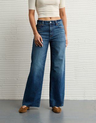 AE Dreamy Drapey Stretch Super High-Waisted Baggy Wide-Leg Jean
