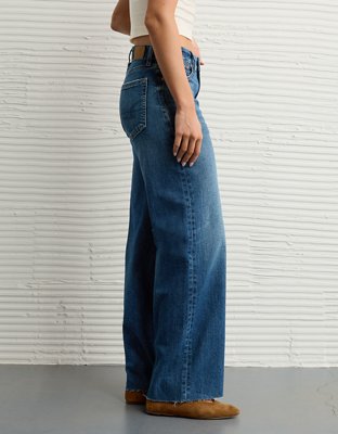 AE Dreamy Drapey Stretch Super High-Waisted Baggy Wide-Leg Jean