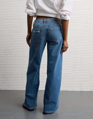 AE Stretch Low-Rise Baggy Wide-Leg Jean