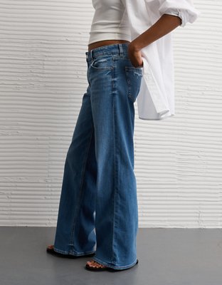 Jean ample à jambe large et taille basse extensible AE