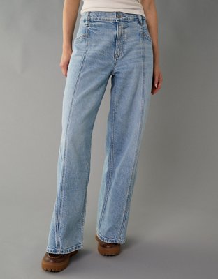AE Dreamy Drape Low-Rise Ultra Wide-Leg Jean | American Eagle