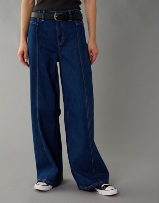 AE Dreamy Drape Low-Rise Ultra Wide-Leg Jean | American Eagle
