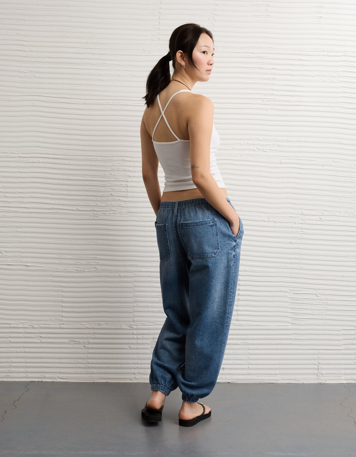 AE High-Waisted Printed Knit Baggy Jogger - image 2