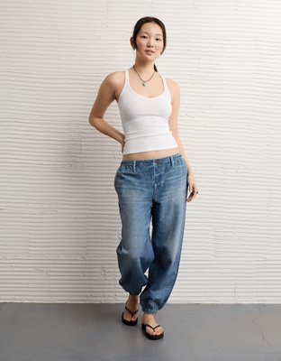 AE High-Waisted Printed Knit Baggy Jogger