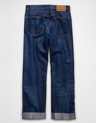 AE Shimmer Low-Rise Cuffed Ex-Boyfriend Jean