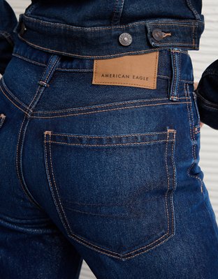 AE Shimmer Low-Rise Cuffed Ex-Boyfriend Jean