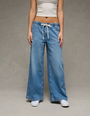 AE Dreamy Drape Strigid Low-Rise Ultra Wide-Leg Jean