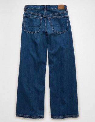Женские джинсы American Eagle AE Low-Rise Baggy Wide-Leg, цвет: Tinted Medium — фото 4
