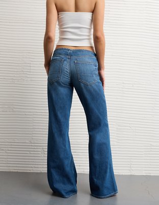 AE Dreamy Drape Stretch Super Low-Rise Baggy Flare Jean