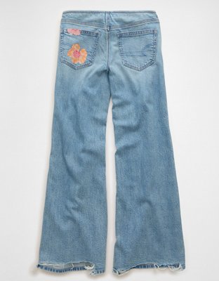 AE Dreamy Drape Stretch Super Low-Rise Baggy Flare Jean