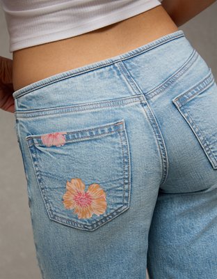 AE Dreamy Drape Stretch Super Low-Rise Baggy Flare Jean