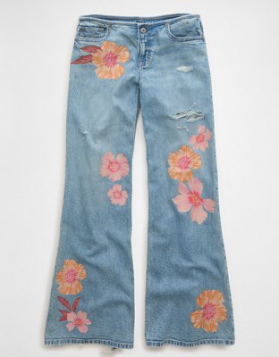 AE Dreamy Drape Stretch Super Low-Rise Baggy Flare Jean