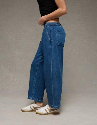 AE Dreamy Drape Stretch Low-Rise Pull-On Baggy Jean