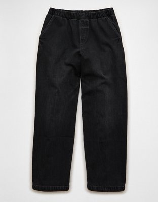 AE Stretch Low-Rise Pull-On Barrel Jean