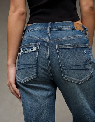 Jean droit ample à taille basse AE