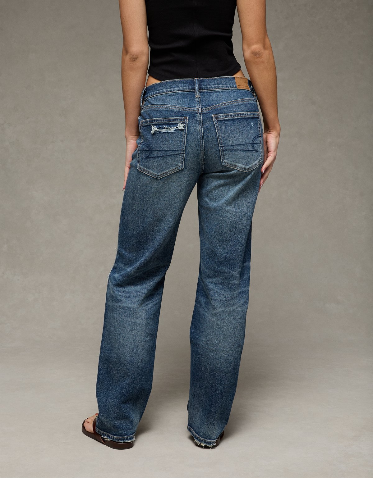 AE Strigid Low-Rise Baggy Straight Jean - image 2