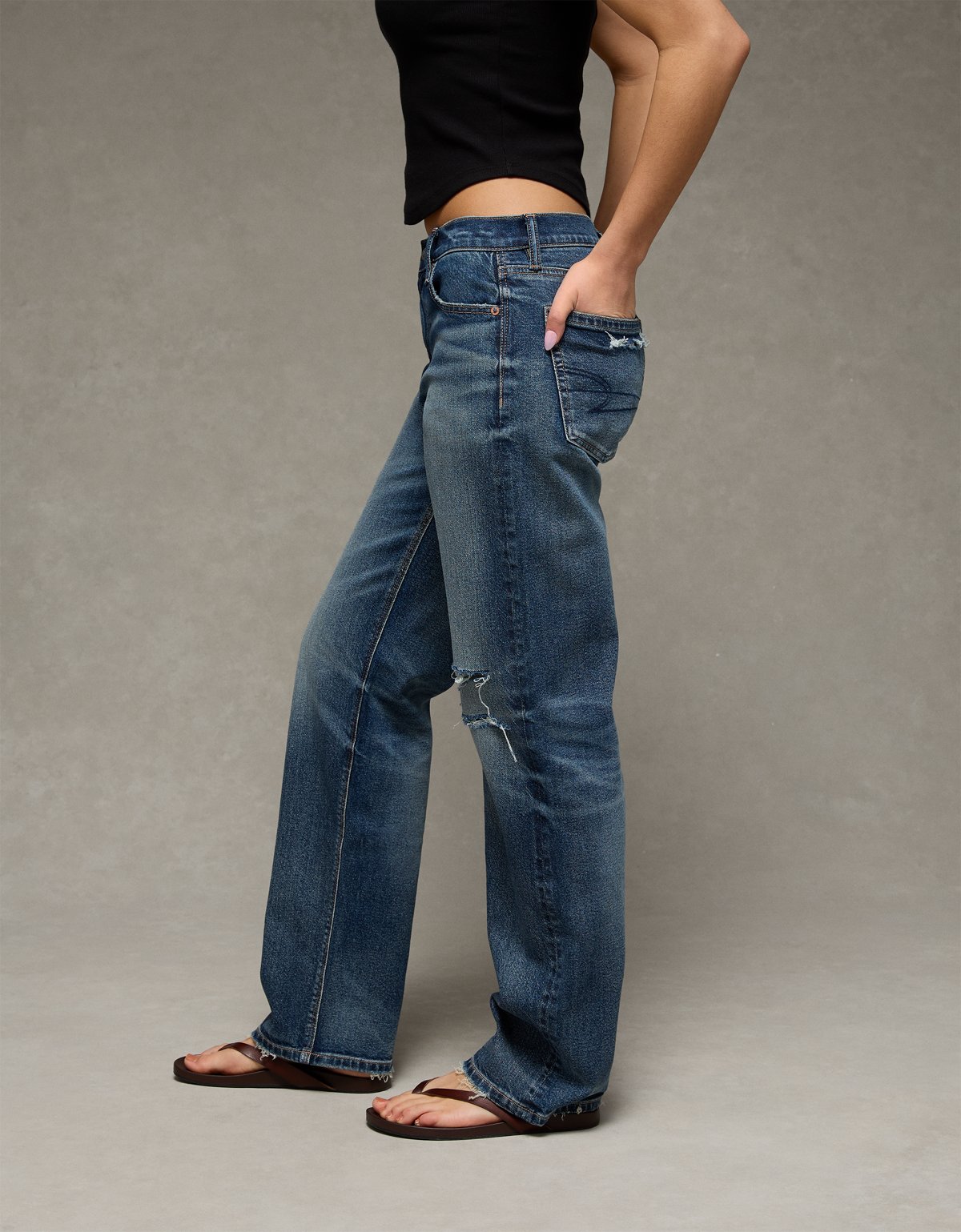 AE Strigid Low-Rise Baggy Straight Jean - image 5