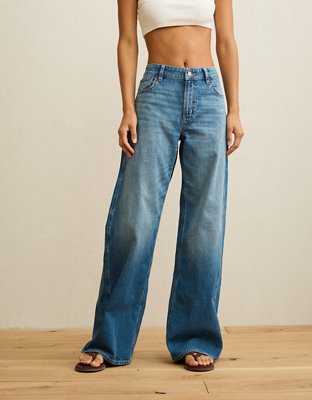 AE Dreamy Drape Stretch Super High-Waisted Baggy Wide-Leg Jean