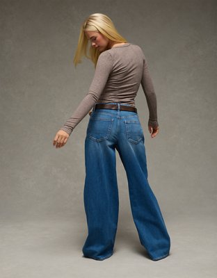 AE Dreamy Drape Super High-Waisted Baggy Wide-Leg Jean