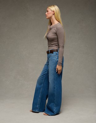 AE Dreamy Drape Super High-Waisted Baggy Wide-Leg Jean