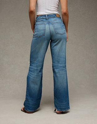 AE Dreamy Drape Stretch Super High-Waisted Baggy Wide-Leg Jean