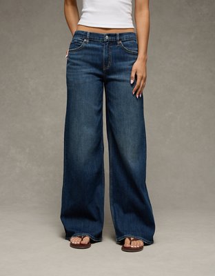 AE Dreamy Drape Stretch Low-Rise Baggy Ultra-Wide Leg Jean