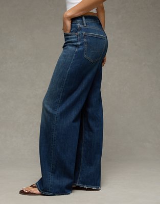AE Dreamy Drape Stretch Low-Rise Baggy Ultra-Wide Leg Jean