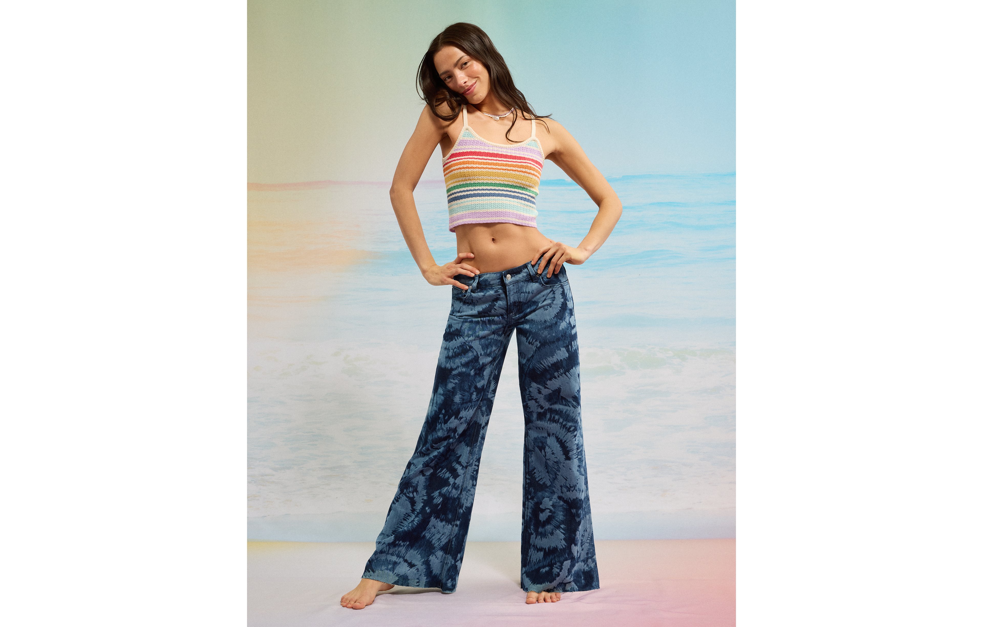 AE Pride Super Low-Rise Baggy Flare Jean