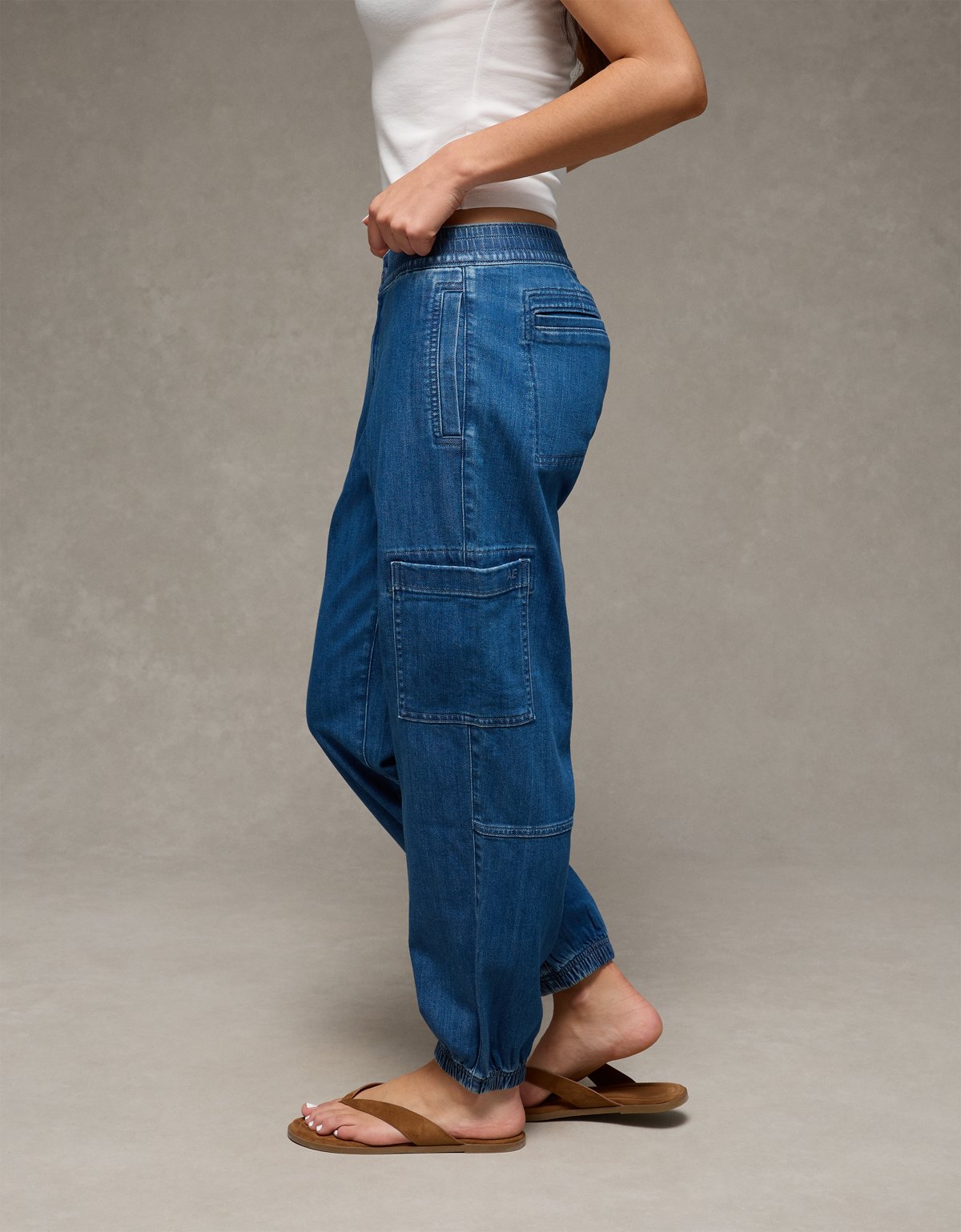 AE Dreamy Drape Stretch Low-Rise Baggy Jogger Jean - image 5