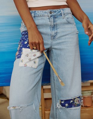 AE Super High-Waisted Baggy Wide-Leg Jean | American Eagle