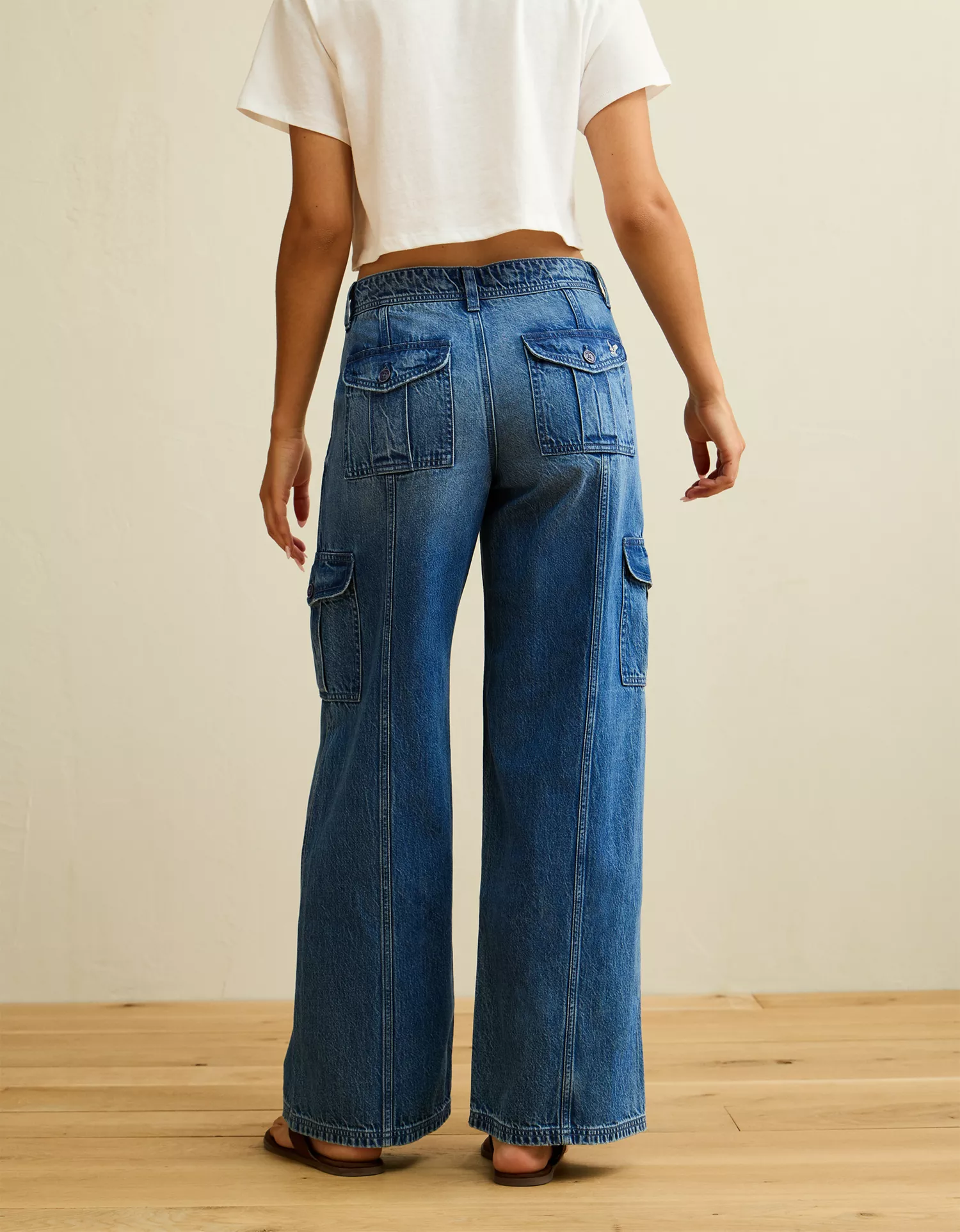AE Low-Rise Cargo Baggy Ultra-Wide Leg Jean - thumbnail 2