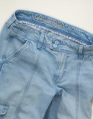 AE Low-Rise Cargo Baggy Ultra-Wide Leg Jean