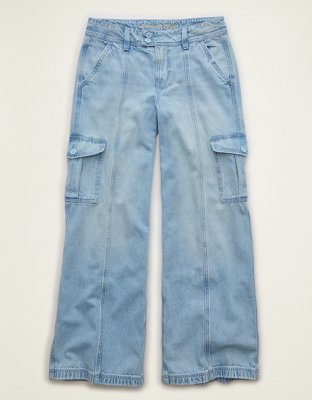 AE Low-Rise Cargo Baggy Ultra-Wide Leg Jean
