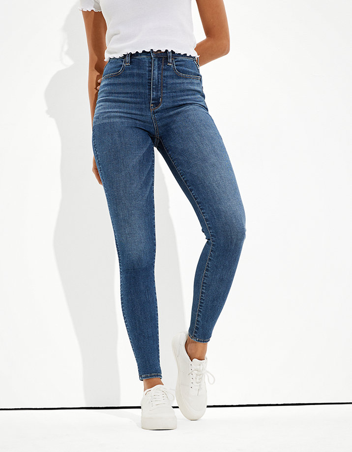 High-Waisted Jeggings Without Pocket