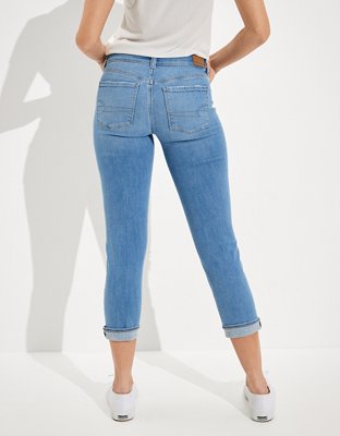 Женские джинсы American Eagle AE Ne(x)t Level Ripped Low-Rise Artist Crop Jean — фото 2