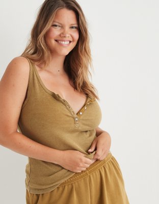 Aerie No BS Henley Tank Top