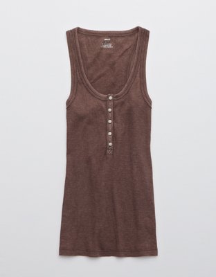Aerie No BS Waffle Henley Tank Top