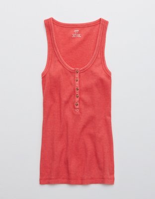Aerie No BS Waffle Henley Tank Top