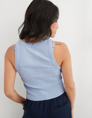 Aerie Textured Free Spirit Ribbed Tank Top