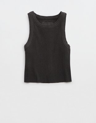 Aerie Textured Free Spirit Ribbed Tank Top