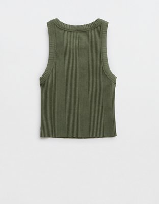Aerie Textured Free Spirit Ribbed Tank Top