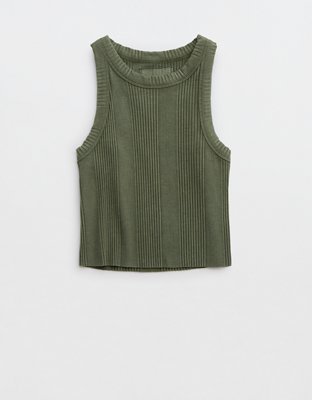 Aerie Textured Free Spirit Ribbed Tank Top