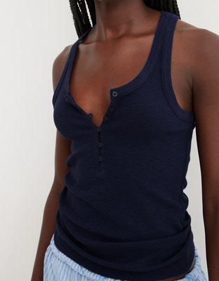 Aerie No BS Henley Tank Top