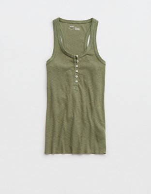 Aerie No BS Henley Tank Top