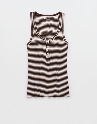 Женские топы Aerie Tuck-It-In Henley Tank Top — фото 3