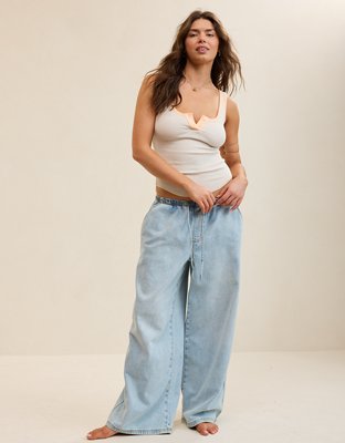 Aerie Ribbed Henley Tank Top